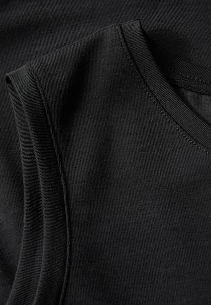 Jersey-Kleid mit Volants black
