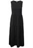 Jersey-Kleid mit Volants black