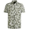 Jersey Pique Print Leaf bright white