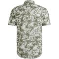 Jersey Pique Print Leaf bright white