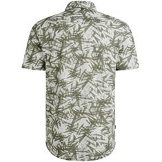 Jersey Pique Print Leaf bright white