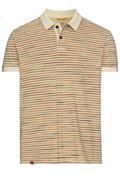 Jersey Poloshirt mit Multicolour-Streifen beige