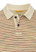 Jersey Poloshirt mit Multicolour-Streifen beige