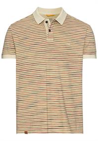 Jersey Poloshirt mit Multicolour-Streifen beige