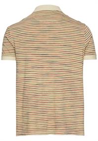 Jersey Poloshirt mit Multicolour-Streifen beige