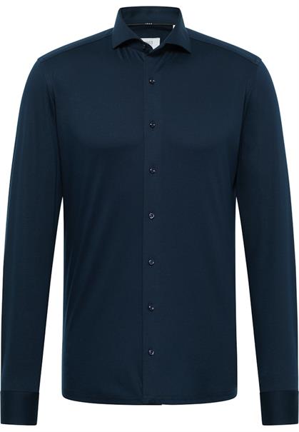 Jersey Shirt Jersey Langarm blau2