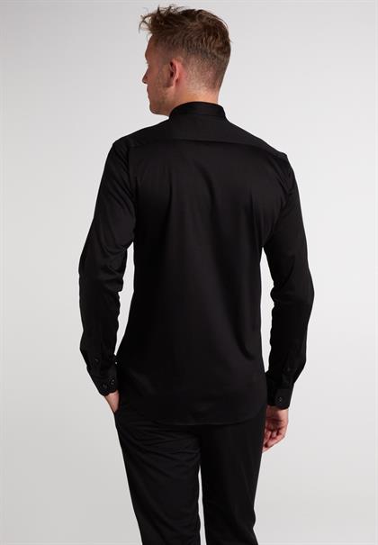 Jersey Shirt Jersey Langarm schwarz