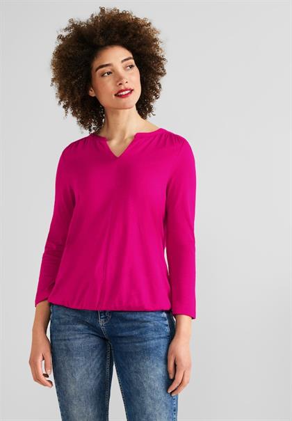 Jersey Shirt mit 3/4 Ärmel nu pink