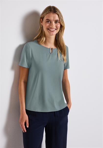 Jersey-Shirt mit Cut-Out arona blue