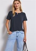 Jersey-Shirt mit Cut-Out deepwater blue