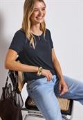 Jersey-Shirt mit Cut-Out deepwater blue