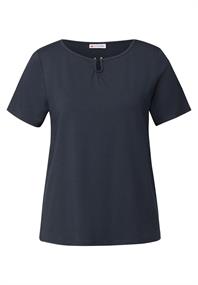 Jersey-Shirt mit Cut-Out deepwater blue