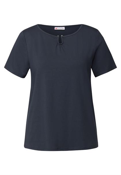 Jersey-Shirt mit Cut-Out deepwater blue