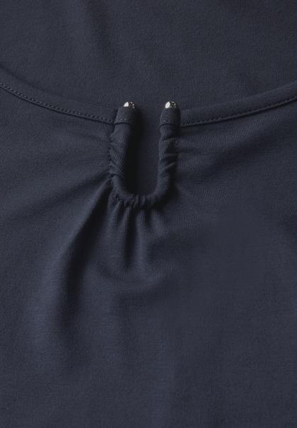 Jersey-Shirt mit Cut-Out deepwater blue