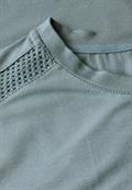 Jersey-Shirt mit Mesh-Detail arona blue