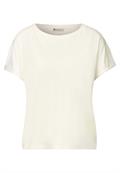 Jersey-Shirt mit Mesh-Detail off white