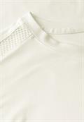 Jersey-Shirt mit Mesh-Detail off white