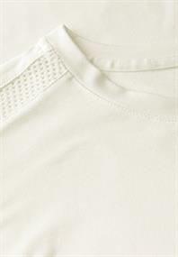 Jersey-Shirt mit Mesh-Detail off white
