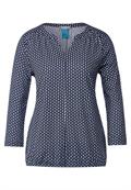 Jersey Shirt mit Print deep blue
