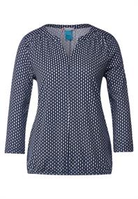 Jersey Shirt mit Print deep blue