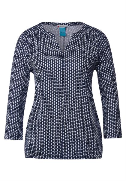 Jersey Shirt mit Print deep blue