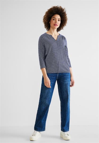 Jersey Shirt mit Print deep blue