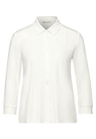 Jersey-Shirtbluse off white