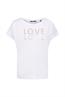 Jersey-T-Shirt mit Applikation new white