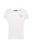 Jersey-T-Shirt mit Applikation white
