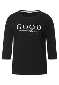 Jersey T-Shirt mit Wording black