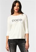 Jersey T-Shirt mit Wording off white