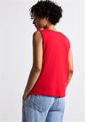 Jersey-Top mit Häkeldetails glory red