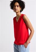 Jersey-Top mit Häkeldetails glory red