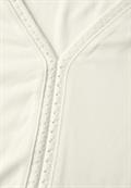 Jersey-Top mit Häkeldetails off white