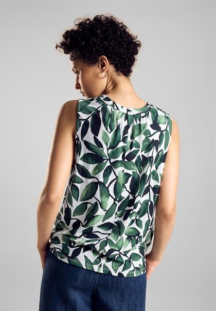 Jersey Top mit Print cool vintage green