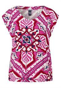 Jersey Top mit Print magnolia pink