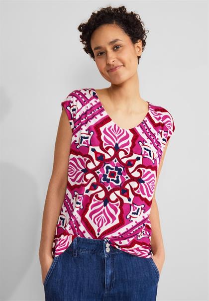 Jersey Top mit Print magnolia pink