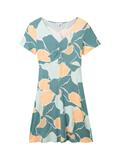Jerseykleid abstract flower print