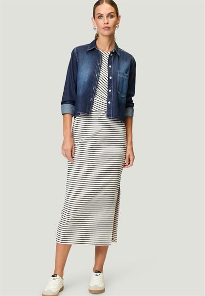 Jerseykleid creamdark blue