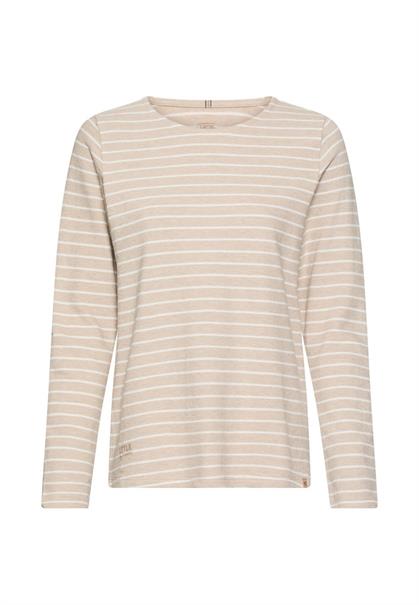 Jerseyshirt aus 100% Baumwolle beige melange stripe