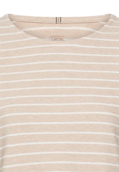 Jerseyshirt aus 100% Baumwolle beige melange stripe