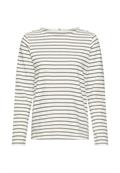 Jerseyshirt aus 100% Baumwolle dark olive stripes