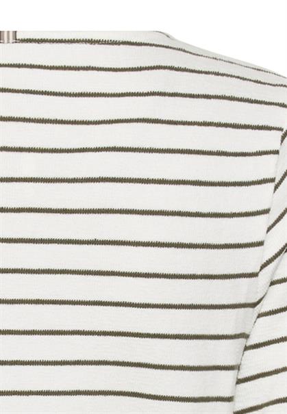 Jerseyshirt aus 100% Baumwolle dark olive stripes