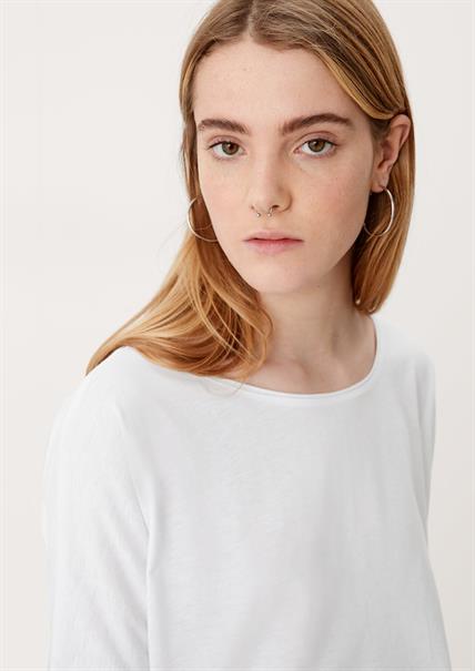 Jerseyshirt aus Baumwollmix weiß