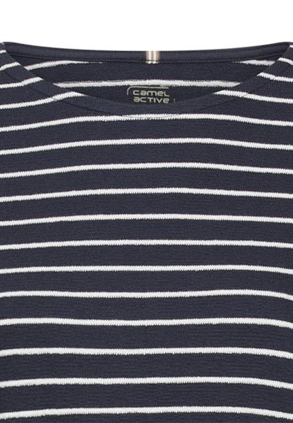 Jerseyshirt mit Seitenschlitzen night blue with milk