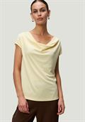 Jerseyshirt mit Wasserfallausschnitt double cream