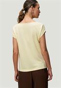 Jerseyshirt mit Wasserfallausschnitt double cream