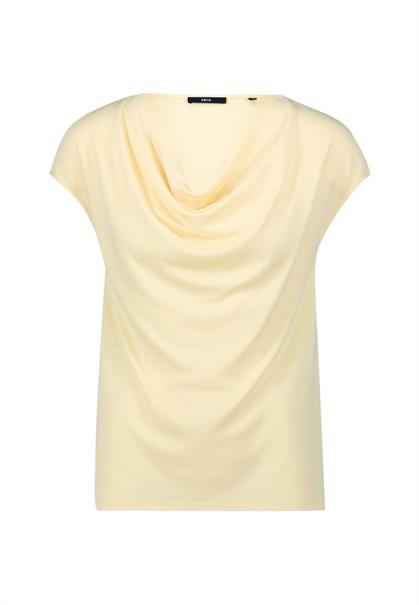 Jerseyshirt mit Wasserfallausschnitt double cream