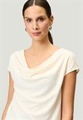 Jerseyshirt mit Wasserfallausschnitt eggnog