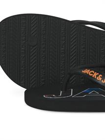 JFWLOGO PALM PRINT FLIP FLOP LN anthracite1
